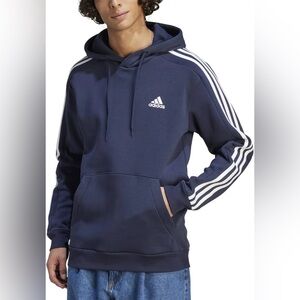 Adidas Navy/White Hood Sweatshirt Classic Pullover Style